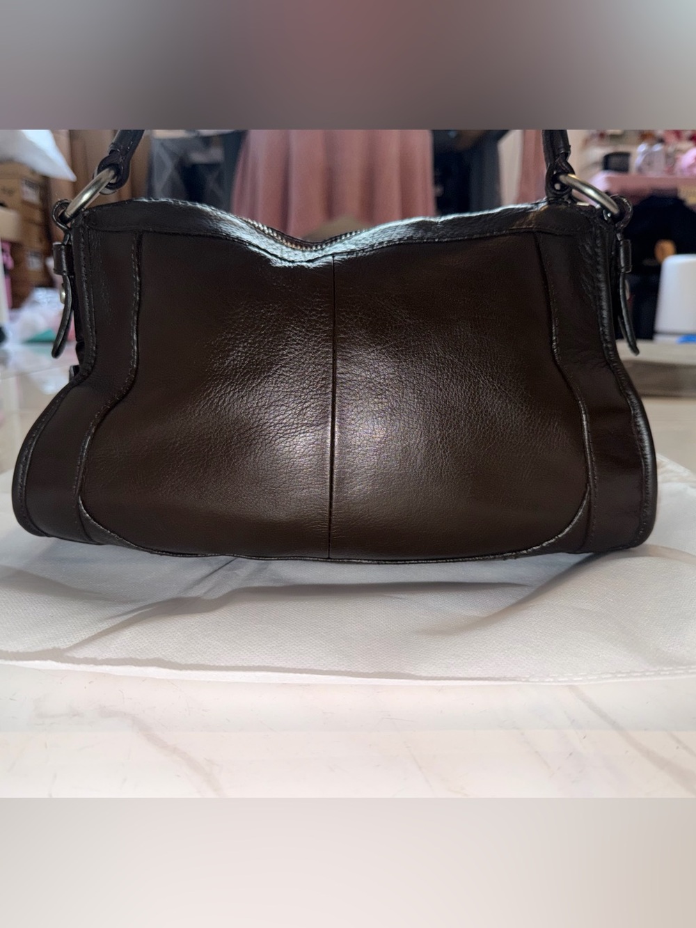 Vintage Fossil Brown Shoulder Bag Classic Everyday Purse - Picture 3 of 16